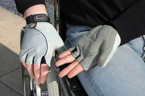 Wheelchair Gloves - Gel Palm Large