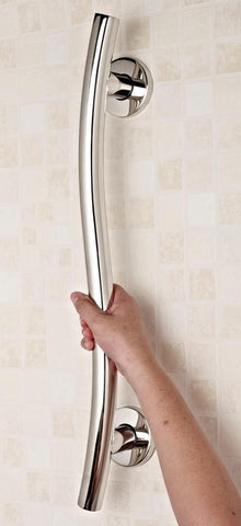 Stainless Steel Grab Rail - Curved 14"