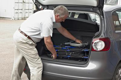 Stowaway Attendant Controlled Wheelchair