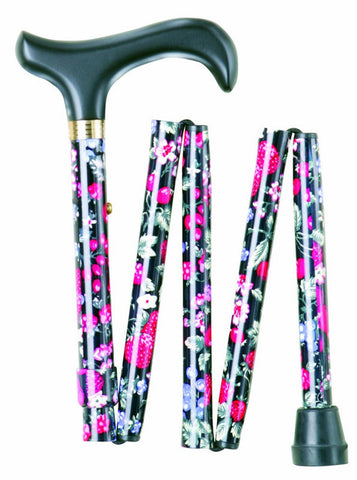 Folding Walking Stick - Fruit Pattern