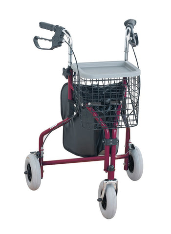 3-Wheeled Rollator - Red