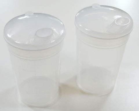 Feeding Beakers & Lids - Twin Pack 3mm spout